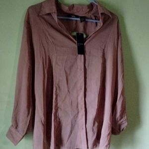 Gold Drama button up blouse